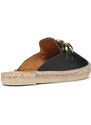 Kožené espadrilky Geox D LAMPEDUSA B černá barva, D36V0B00085C9999