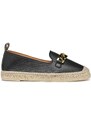 Kožené espadrilky Geox D LAMPEDUSA A černá barva, D36V0A00085C9999