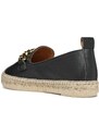 Kožené espadrilky Geox D LAMPEDUSA A černá barva, D36V0A00085C9999