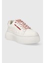 Kožené sneakers boty Karl Lagerfeld KREEPER LO bílá barva, KL42394