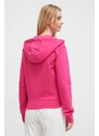 Bavlněná mikina Guess ELEANORA dámská, růžová barva, s kapucí, aplikací, V4RQ04 KC5O0