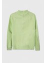 Dětská mikina Calvin Klein Jeans zelená barva, s aplikací