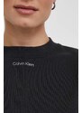 Mikina Calvin Klein dámská, černá barva, hladká