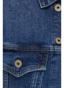 Džínová bunda Pepe Jeans dámská, tmavomodrá barva, přechodná