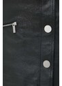 Kožená sukně Armani Exchange černá barva, mini, áčková, 3DYN50 YLP1Z