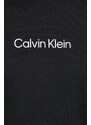 Bavlněné šaty Calvin Klein černá barva, mini, oversize