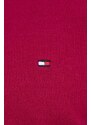 Bavlněný svetr Tommy Hilfiger vínová barva, lehký