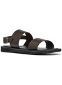 Kožené sandály Geox U ERICE A pánské, hnědá barva, U36GUA00043C6009