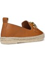 Kožené espadrilky Geox D LAMPEDUSA A hnědá barva, D36V0A00085C6001