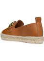 Kožené espadrilky Geox D LAMPEDUSA A hnědá barva, D36V0A00085C6001