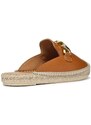 Kožené espadrilky Geox D LAMPEDUSA B hnědá barva, D36V0B00085C6001