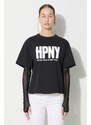 Bavlněné tričko Heron Preston Reg Hpny Ss Tee černá barva, HWAA032C99JER0041001