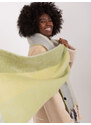 Fashionhunters Světle zelený dlouhý šátek s třásněmi