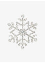 Bižuterní brož Snowflake, sněhová vločka s českým křišťálem Preciosa