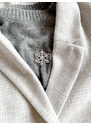 Bižuterní brož Snowflake, sněhová vločka s českým křišťálem Preciosa