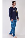 Cool Comics Pánské pyžamo dlouhé Filip - tmavě modrá