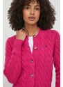 Vlněný svetr Polo Ralph Lauren růžová barva