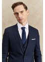 ALTINYILDIZ CLASSICS Men's Navy Blue Slim Fit Slim Fit Monocollar Nano Suit With Vest, Wool and Water and Stain Repellent.