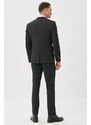 ALTINYILDIZ CLASSICS Men's Black Slim Fit Slim Fit Monocollar Suit.
