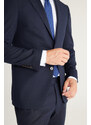 ALTINYILDIZ CLASSICS Men's Navy Blue Extra Slim Fit Slim Fit Swallow Collar Suit.