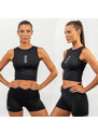 NEBBIA - Crop top tílko CONFIDENCE 476 (black)