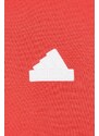 Mikina adidas pánská, červená barva, s kapucí, s potiskem, IR9229