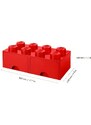 Lego Červený úložný box LEGO Storage 25 x 50 cm