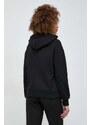 Mikina Armani Exchange dámská, černá barva, s kapucí, s potiskem, 3DYM09 YJEBZ