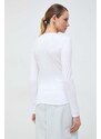 Bavlněné tričko s dlouhým rukávem Guess ICON bílá barva, W4RI42 I3Z14