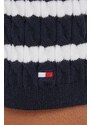 Šaty Tommy Hilfiger tmavomodrá barva, midi