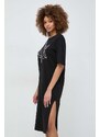 Bavlněné šaty Armani Exchange černá barva, mini, 3DYA70 YJ3RZ