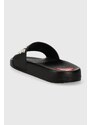 Pantofle Love Moschino dámské, černá barva, JA28052G1II14000