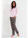 Pyjamas Cana 197 l/yr S-XL pink flowers