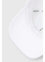 Bavlněná baseballová čepice Lacoste bílá barva, s aplikací, RK3523 001