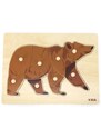 Dřevěná montessori vkládačka - medvěd Viga