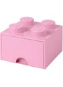 Lego Růžový úložný box LEGO Storage 25 x 25 cm