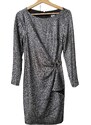 DKNY dámské večerní šaty 4862 stříbrné