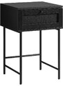 Černý odkládací stolek Unique Furniture Pensacola 45 x 45 cm