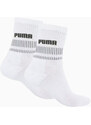 Puma unisex new heritage short crew sock 2p white