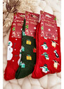 Kesi Pánské vánoční bavlněné ponožky s červenými tučňáky
