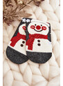 Kesi Dámské vánoční ponožky se sněhulákem šedou