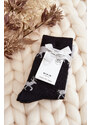 Kesi Dámské vánoční ponožky 3-balení šedé a černé