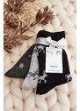 Kesi Dámské vánoční ponožky 3-balení šedé a černé
