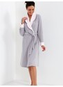 Bathrobe Cana 209 2XL-3XL grey-pink