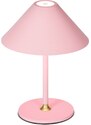 Pastelově růžová plastová nabíjecí stolní LED lampa Halo Design Hygge 19,5 cm