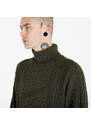 Pánský svetr Nike Life Men's Cable Knit Turtleneck Sweater Cargo Khaki