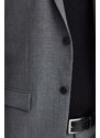 Vlněná bunda Calvin Klein šedá barva