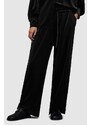 Kalhoty AllSaints Tyler dámské, černá barva, široké, high waist