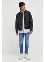 Bunda Karl Lagerfeld Jeans pánská, černá barva, přechodná