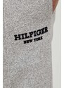 Tepláky Tommy Hilfiger šedá barva, vzorované